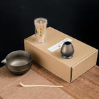 Matcha Whisk Scoop and Holder Matcha Bowl with Strainer Japanese Matcha Ceremony Accessory Set - Image 2
