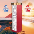 20 oz Skinny Tumblers Bulk with Lids and Straws Bright Red,8 pack - Image 4