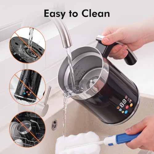 Milk Frother and Steamer, 6-in-1 Electric Milk Frother - Image 6