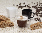 zappy 240 Ct Square 2 Oz Mini Coffee Espresso Cups Cappuccino Cups Mugs Small Dessert Shot Glasses Party Wedding Cups Disposable Plastic Mug (Black) - Image 2