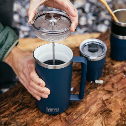 YETI Rambler 64 oz. French Press Coffee Maker, Big Wave Blue - Image 6