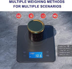 MEGAWISE High Precision 0.1g Coffee/Food Scale with Timer, Dual Power Supply, Waterproof Tempered Glass, 5 Weighing Modes, Professional Coffee Brewing Timer Kitchen - Image 5