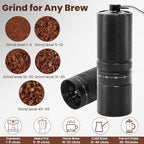 Manual Coffee Grinder with 60 Adjustable Settings, Portable Hand Coffee Bean Mill with 28g Capacity, Stainless Steel Conical Burr Coffee Bean Grinder for French Press, Pour Ove,Gifts for Coffee Lovers - Image 4