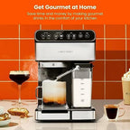 Chefman 6-in-1 Espresso Machine with Built-In Milk Frother, 15-BAR Pump, Digital Display, One-Touch Single or Double Shot for Cappuccinos and Lattes, XL 1.8-L Water Reservoir, Stainless Steel - Image 6