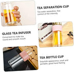 Zerodeko Double Wall Tea Water Bottle Strainer Leakproof Heat-resistant Tea Cup for - Image 2
