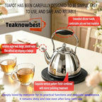 1500ml/50oz Small Teapot, Stainless Steel Tea Pot With Infuser - Image 6