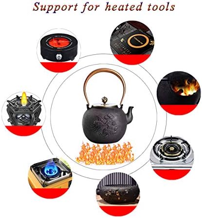 tetsubin Cast iron Tea Kettle workshop Healthy japanese Tea pot with Stainless Steel Infuser（47.3 oz） - Image 6
