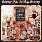 Love Is Brewing Bridal Shower Party Favors Aluminum Moka Pot - Image 3