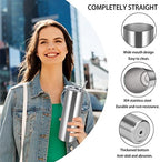 16 Pack 20 Oz Straight Skinny Tumblers,Individually Gift Boxed Stainless Steel Slim Skinny Tumbler Set Bulk, 20 Oz Insulated Slim Thin Travel Tumbler Cup for Diy, Silver - Image 4