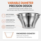 IKAPE Precision Variable Diameter Filter Basket, 58mm 18g Espresso Portafilter Basket with 32mm Height, 0.25mm Diameter & 903pcs Holes, Enhance Flavor Extraction - Image 2