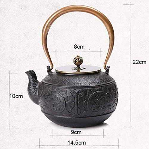 Tea Kettle 1400ML Cast Iron Tea Pots With Copper Handle, Japanese Healthy Tetsubin Tea Kettle For Loose Leaf Tea, Handmade Gift Box - Image 3