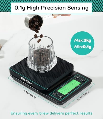 Coffee Gator 9 Cup Moka Pot and Coffee Scale 0.1 Precision with Timer - Image 7