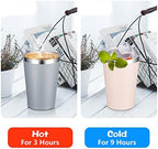 VEGOND 12oz Tumbler Stainless Steel Tumbler bulk Vacuum Insulated Double Wall Travel Tumbler with Lid and Straw Reusable Tumbler, Pink 12 Pack - Image 3