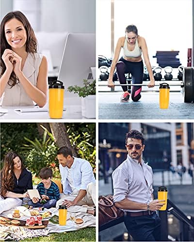 Amateys Personal Blender for Shakes and Smoothies,Professional Kitchenblender with Blending & Grinding Blades, Portable Coffee Grinder with 24/10 OZ Travel Bottles, Adjustable Speeds Juice Blender - Image 6
