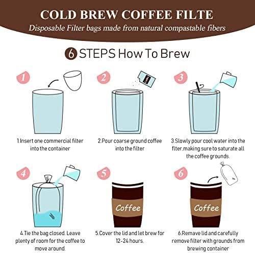 Tegeme 150 PCS Brew Bags, 16" x 12" Large Cold Coffee Filter Bags - Image 4