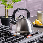 Mr. Coffee Flintshire 1.75-Quart Stainless Steel Whistling Tea Kettle – Brushed Satin Finish Stove-Top Kettle for Boiling Water (Pack of 4) - Image 2