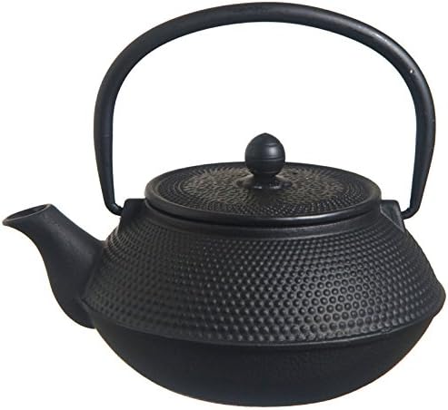 M.V. Trading T7004 Cast Iron Teapot, 27-Ounce, Black Hobnail by MVTrading