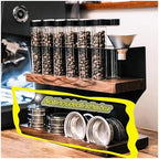 12 Tubes Coffee Bean Cellar, Single Dose Coffee Bean Storage Tubes, with Hopper/Exhaust Valve, for Coffee Bean Cellar - Image 5