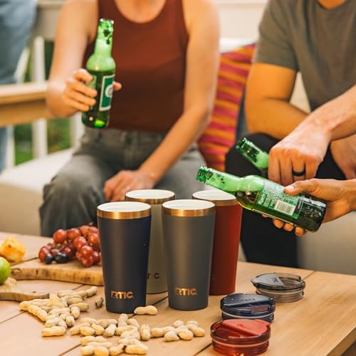 RTIC 18oz Pint Tumbler with Lid, Ceramic Lined, Light Black - Image 6