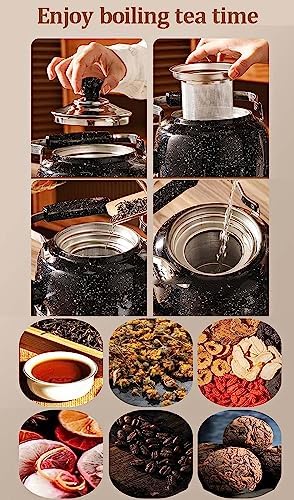 Stove Top Stove Top Kettle Tea Kettle with Tea Drain Kettle Pot Universal Stovetop Kettle Stainless Steel Tea Pots Teapot for Induction Cooker Whistle Kettle Teakettle(A,1L) - Image 4