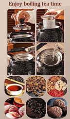 Stove Top Stove Top Kettle Tea Kettle with Tea Drain Kettle Pot Universal Stovetop Kettle Stainless Steel Tea Pots Teapot for Induction Cooker Whistle Kettle Teakettle(A,1.5L) - Image 4