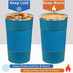 4 Pack Insulated Coffee Mug with Lid 17oz Travel Coffee Tumbler Stainless Steel Reusable Coffee Cups Thermal Coffee Mug for Hot and Iced Cold Drinks, Multicolor - Image 5