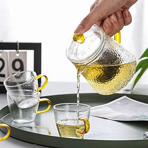 Glass Tea Sets Teapot Set - Tea Set for Adults - Modern Small Tea Pot Set with Removable Infuser and 4 Clear Tea Cups - Blooming Flower Loose Leaf Tea Sets for Women Tea Party - Tea Service Gift Set - Image 6