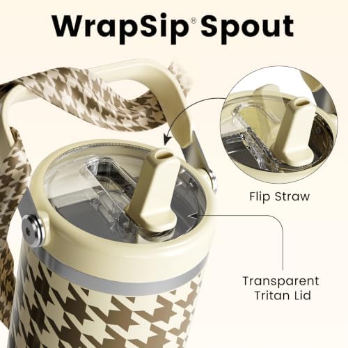 Fjbottle WrapSip 40 oz Insulated Tumbler with Flip Straw and Handle - Image 3