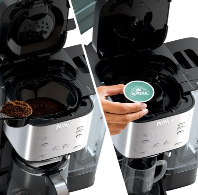 Ninja DualBrew Pro Hot & Iced Coffee Maker | Single Serve to Carafe | Brew with Pods & Grounds, Compatible with K Cups | 3 Brew Styles, 60oz Removable Reservoir | Black - Image 5