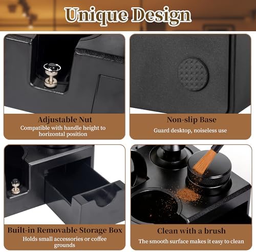9 PCS 54mm Espresso Accessories Kit with Tamper Station - Image 6