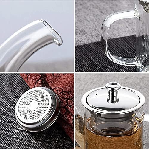 LJYT Glass Teapot Stovetop Safe Glass Teapot with Removable Infuser Stovetop Safe Glass Tea Kettle,Tea Pot for Loose Leaf Tea,for Tea Maker for Home Office (Color : A, Size : 500ML) - Image 5