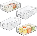 iDesign Stackable Pantry Bin with Handles, Set of 4, Clear by iDesign