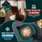 Insulated Coffee Carafe, 34 oz, Keeps Hot for 12H, Agave Teal - Image 2