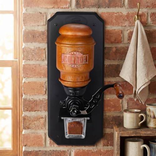 Wall Mounted Manual Coffee Grinder, Hand Crank Coffee Burr Mil, With 20g Bean Bin Capacity, Glass Powder Cup, For Home & Commercial Use - Image 5