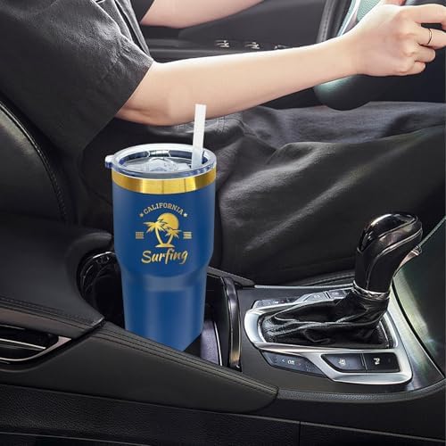 20 oz Tumbler Bulk Stainless Steel Tumblers with Lids and Straws Navy - Image 6