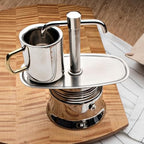 Kings County Tools Double Spout 2 Cup Coffee Maker, 6.5” x 3” x 5.75” - Image 5