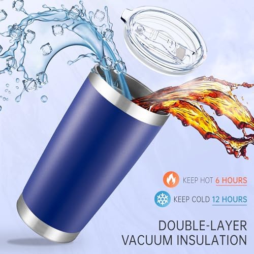 20 oz Tumblers Bulk Stainless Steel Tumbler with Lid, 6 Pack - Image 2