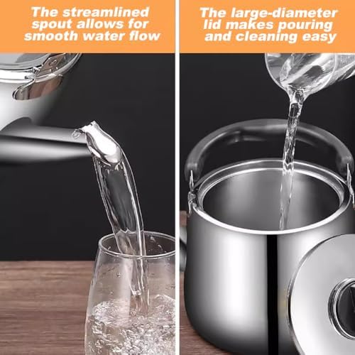 Stovetop Whistling Tea Kettle with Ergonomic Handle and Drip-Proof Spout, Thick Stainless Steel Tea Infuser, Tea Coffee Kettle Container, Kitchen Essentials,5l - Image 5