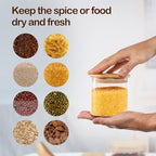 D2scrma 22oz/0.7Qt/650ml Round Glass Storage Containers with Lids 6-Pack - Image 5