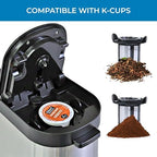 Kenmore Single Serve Coffee Maker – 6–12 Oz Brew Sizes, Compatible with Keurig K‑Cup Pods & Ground Coffee, One Cup Brewer, Travel Mug Friendly, Auto Shut‑Off, Hot & Iced Machine à café, Black - Image 3