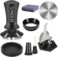 9 Pcs 58mm Espresso Accessories Kit, Spring Loaded Calibrated Tamper,mat，WDT Tool，Dosing Funnel，Puck Screen kit，Basket Removal Tool ，Cleaning ClothSet,Fits 58mm Espresso Coffee Machines(58MM) by Unknown