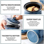 Ceramic Kitchen Canister, Large Food Storage Jar with Aritight Lid for Coffee,Tea,Sugar,Flour,Cookie,Candy,Cereal,Dog Treat, 35 oz Coffee Canister for Kitchen Countertop, Blue - Image 4