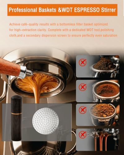 51mm Bottomless Portafilter, 3-Ear Stainless Steel Coffee Naked Portafilter, Compatible with DeLonghi Dedica EC680/EC685/EC885, SMEG ECF01/02, SEVERIN KA5995. - Image 5