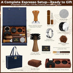 13-Piece Espresso Accessories Kit, 53mm/54mm Espresso Tamper Set with WDT Tool, Coffee Distributor, Magnetic Dosing Funnel, Puck Screen and Wooden Tamping Station, Espresso Machine Accessories - Image 2
