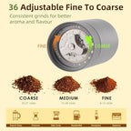Popsweet C38 Manual Coffee Grinder With Detachable Stainless Steel Tapered Outer Burrs, Grinding 400 pounds Coffee Beans, 36 Manual Adjustable Espresso Grinder, Perfect For Homes, Offices, And Camping - Image 2