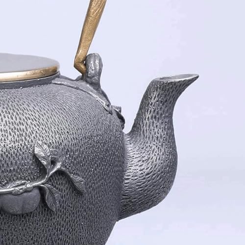 Vintage Cast Iron Tetsubin Teapot 1200ml Japanese Tea Kettle With Infuser For Loose Leaf Tea, Office & Home Use - Image 3