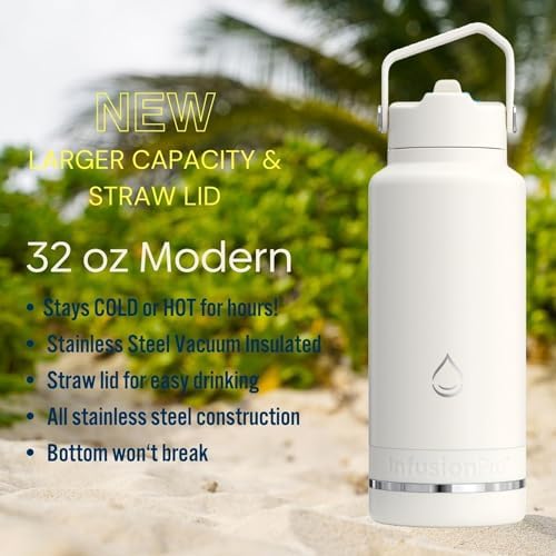 Infusion Pro Fruit Infuser Water Bottle, 32 oz Stainless Steel - Image 2