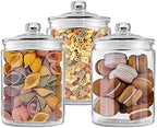 Maredash Glass Jars 64 oz,Candy Jar with Lid For Household 3 Pack by Maredash