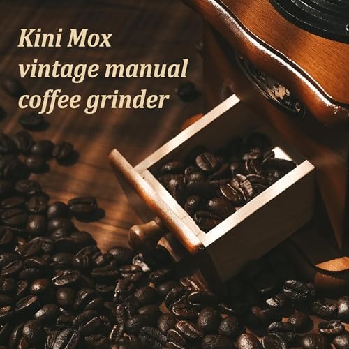 Manual Coffee Grinder Vintage Wooden Coffee Bean Grinder Hand Grinder Roller Antique Coffee Mill for Making Mesh Coffee Classic French Press for Decoration (Hexagon) - Image 2
