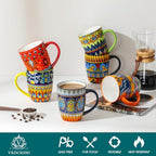 vancasso KRVI Ceramic Coffee Mugs, Set of 6, 16 oz - Image 3